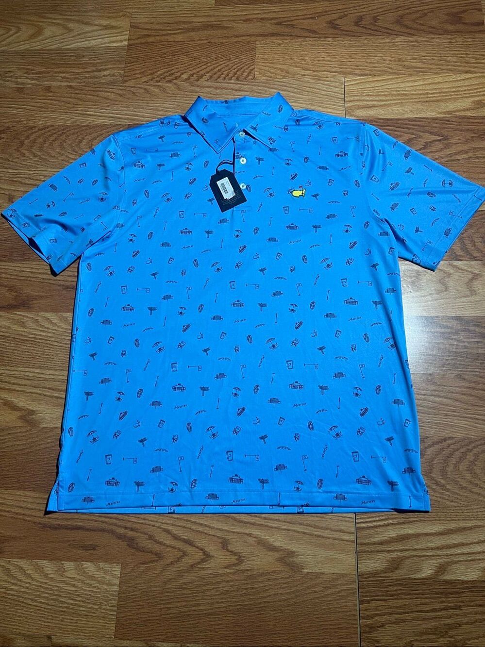 Masters Tech NWT Golf Polo All Over Print Shirt Large